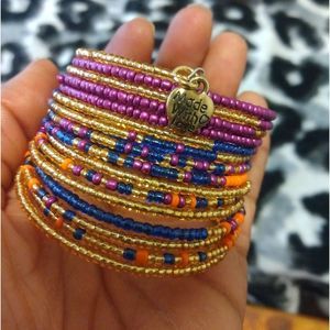 Memory wire beaded bracelet fundraiser item